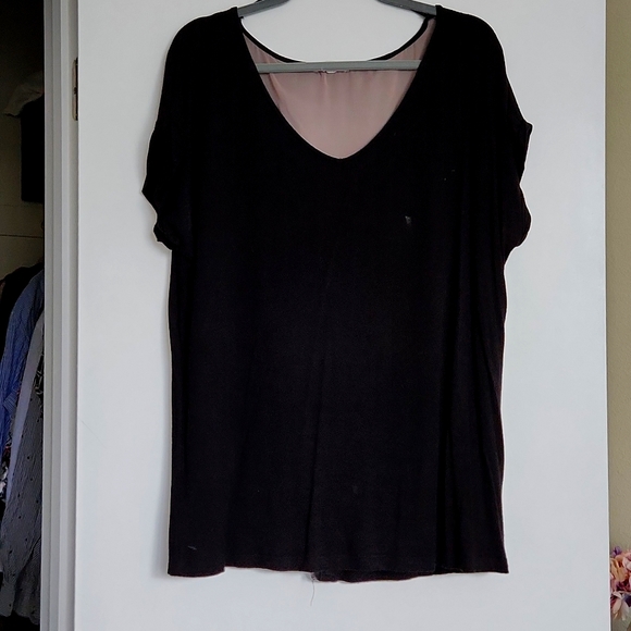 Pleione Tops - Black with Sheer Back Details